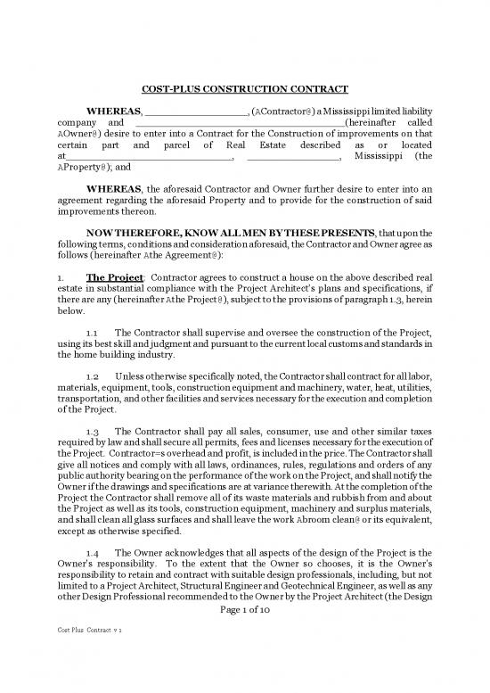 picture1_Sample Contract For Construction 84330 | Cost Plus Construction Contract 9 2