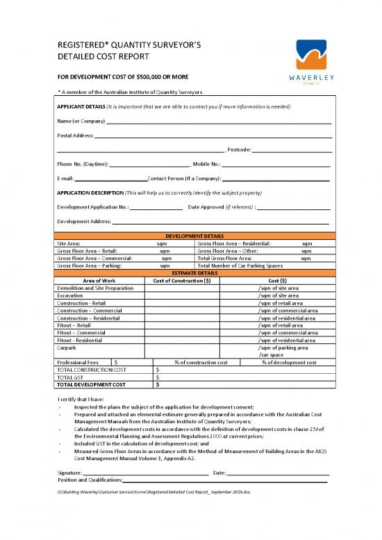picture1_Quantity Surveyor Pdf 84742 | Detailed Cost Report
