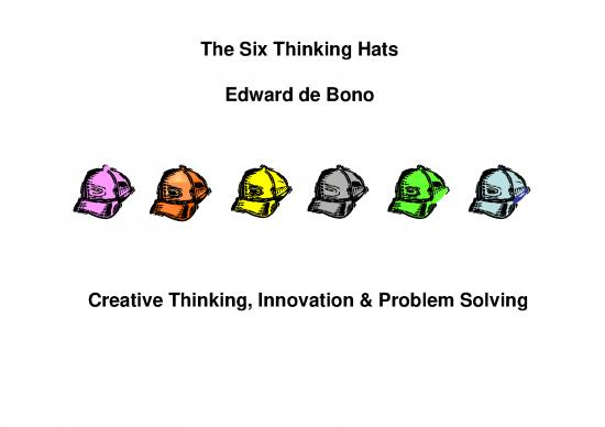 picture_Six Thinking Hats Pdf 85813 | Edward De Bono Six Thinking Hats