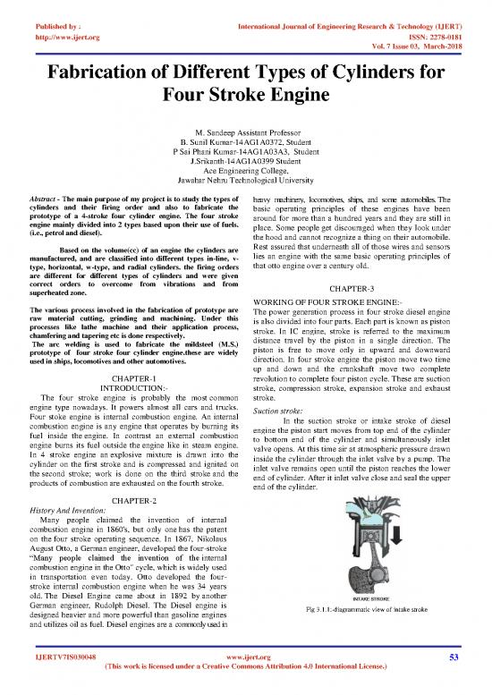 picture Technology Pdf 85172 | Fabrication Of Different Types Of Cylinders For Four Stroke Engine Ijertv7is030048