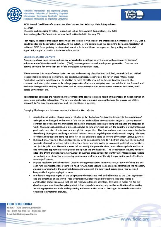 picture Sample Contract For Construction 84293 | Fidic Global Conditions Of Contract For The Construction Industry