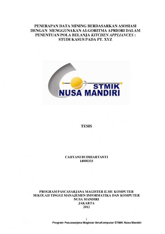 picture Data Mining Pdf 86151 | Full Tesis Cahyani B