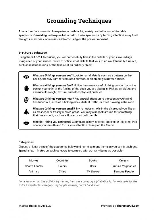 picture Trauma Therapy Techniques Pdf 85341 | Grounding Techniques