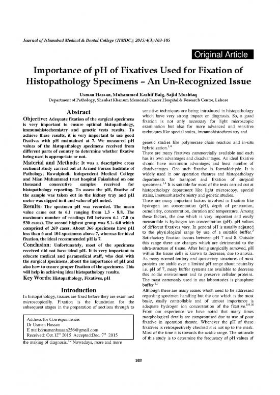 picture Special Stains In Histopathology Pdf 85829 | Importance Of Ph Of Fixatives Used For Fixation Of Histopathology