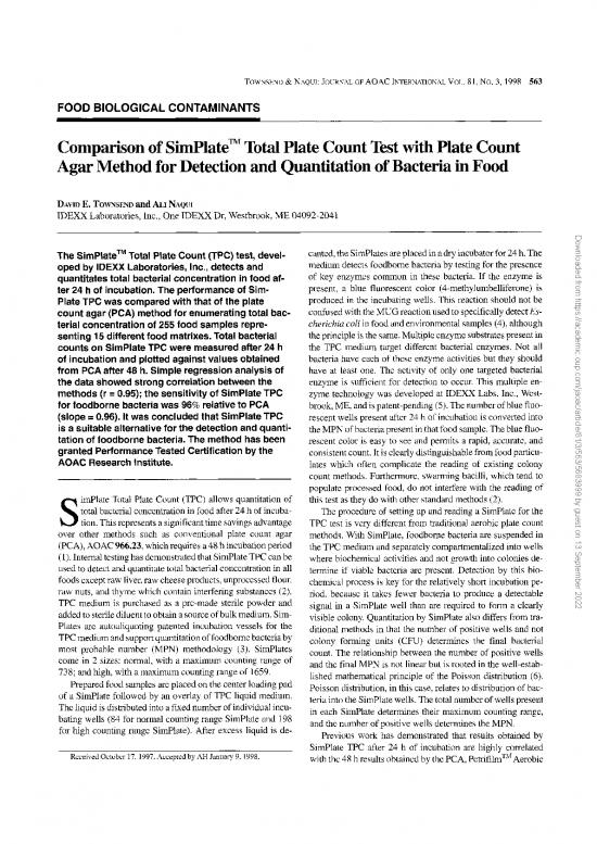 picture_Total Plate Count Method Pdf 85338 | Jaoac0563