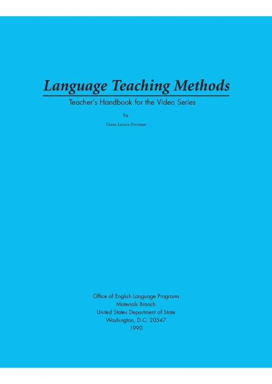 picture Teaching Methods Pdf 85362 | Language Teaching Methods Teachers Handbook