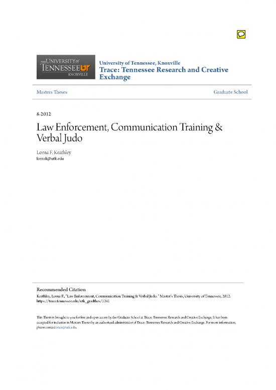 picture Verbal Judo Pdf 85547 | Law Enforcement Communication Training Verbal Judo