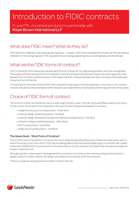 picture Fidic Contracts Pdf 84518 | Lexisnexis 2012 Intro To Fidic Contracts