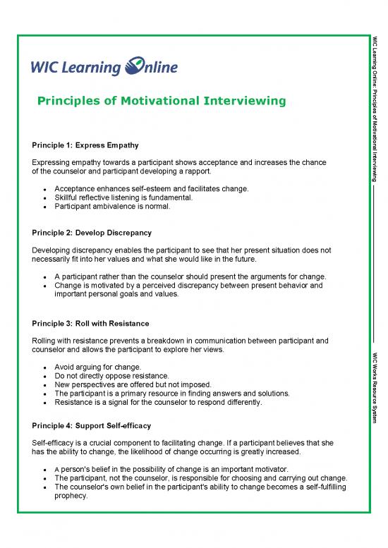 picture_Motivational Interviewing Pdf 85755 | Miprinciplesofmi