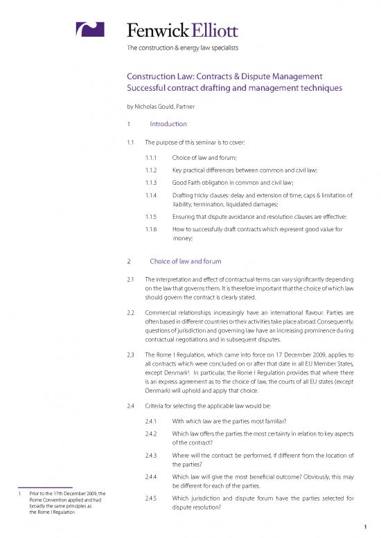picture Sample Contract For Construction 84284 | Nick Gould   Ibc Paper Successful Contract Drafting And Management Techniques