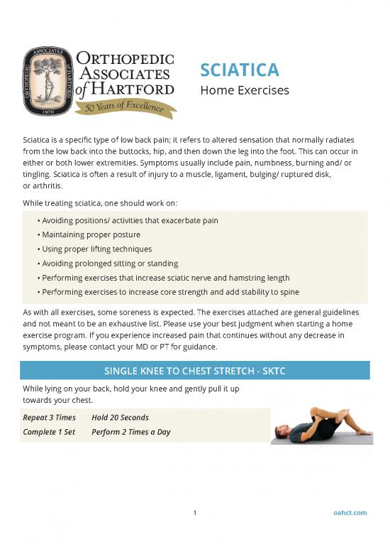 picture Therapeutic Exercise Pdf 86046 | Oah Sciatica Exercises R2