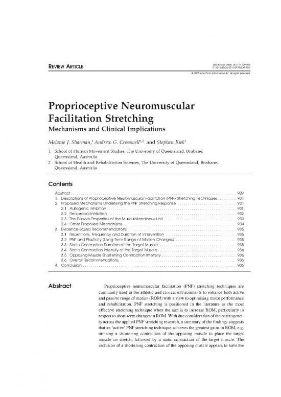 picture_Pnf Stretching Pdf 86075 | Proprioceptive Neuromuscular Facilitation Stretching   Mechanisms And Clinical Implications