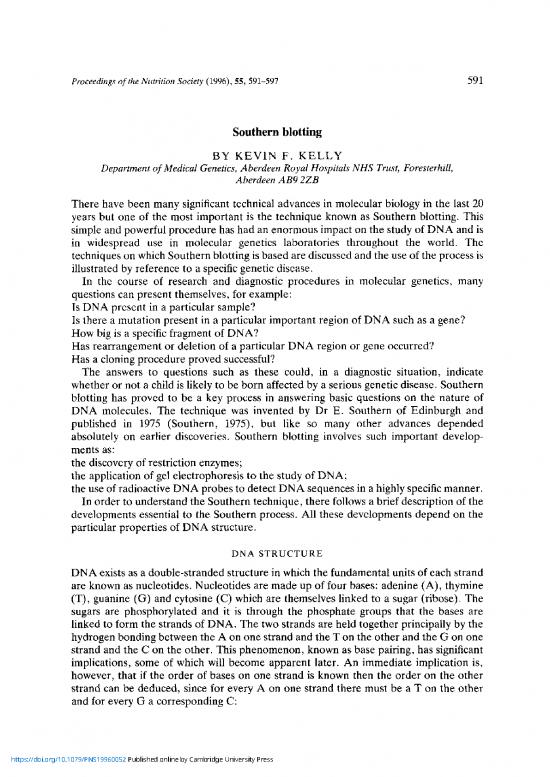 picture_Southern Blotting Pdf 86499 | Southern Blotting