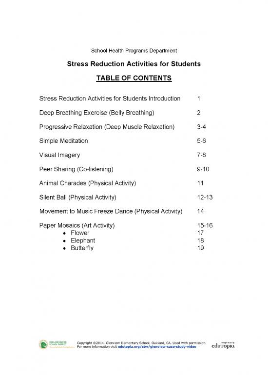 picture Progressive Muscle Relaxation Pdf 86622 | Stw Glenview Stress Reduction Activities