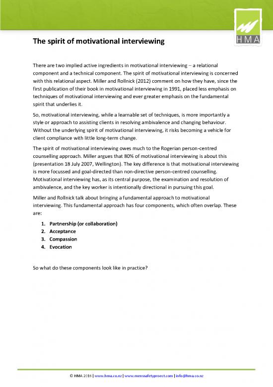 picture_Motivational Interviewing Pdf 86726 | The Spirit Of Motivational Interviewing