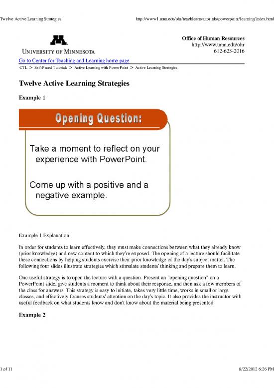 picture_Therapeutic Exercise Pdf 86267 | Twelve Active Learning Strategies