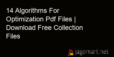 picture 14 Algorithms For Optimization Pdf Files | Download Free Collection Files
