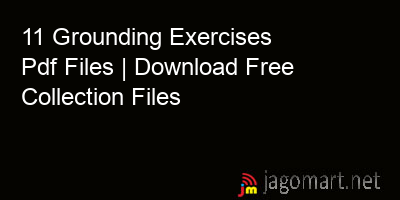 picture 11 Grounding Exercises Pdf Files | Download Free Collection Files