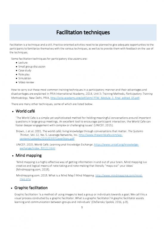 picture Study Methods Pdf 88343 | 02 Facilitation Techniques
