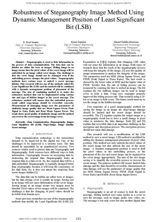 picture_Steganography Pdf 87566 | 3 Robustness  Of Steganography Isnanto Dan Risma