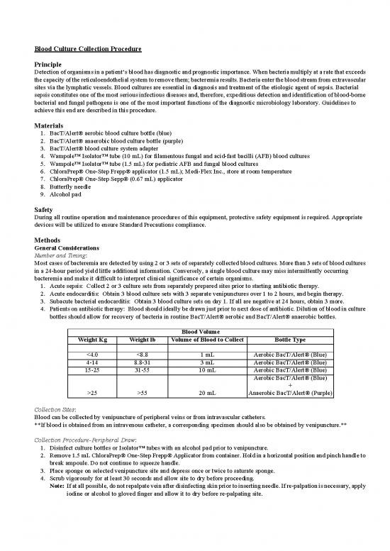 picture1_Blood Culture Procedure Pdf 87393 | 5658cbf Blood Culture Collection Procedure