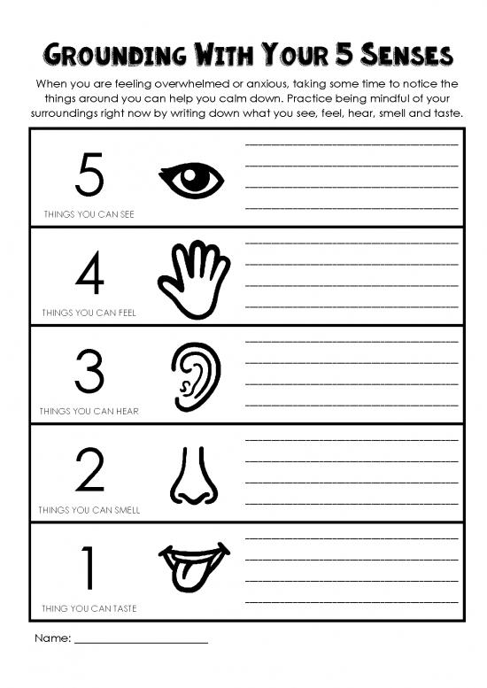 picture1_5 Senses Worksheet