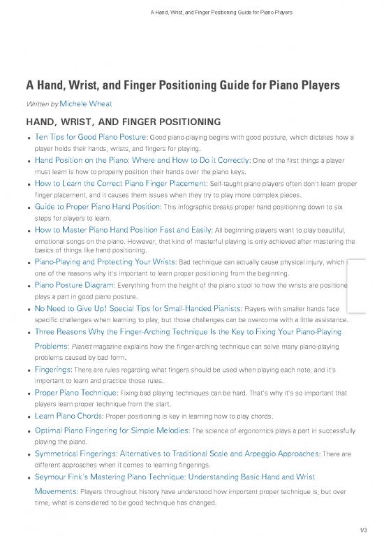 picture_Piano Finger Position Pdf 87126 | A Hand Wrist And Finger Positioning Guide For Piano Players