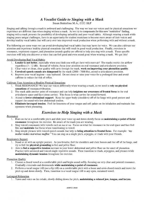 picture1_Therapeutic Exercises Pdf 87451 | A Vocalist Guide To Singing With A Mask