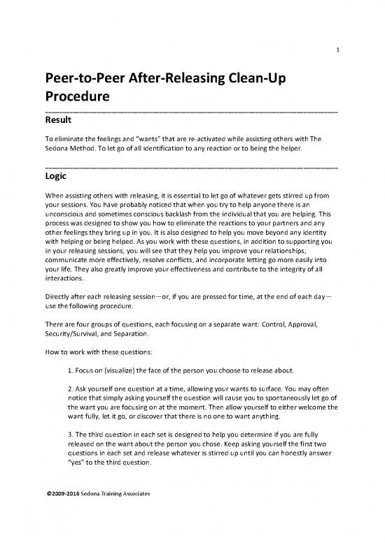 picture1_Sedona Method Pdf 87094 | After Releasing Cleanup Procedure