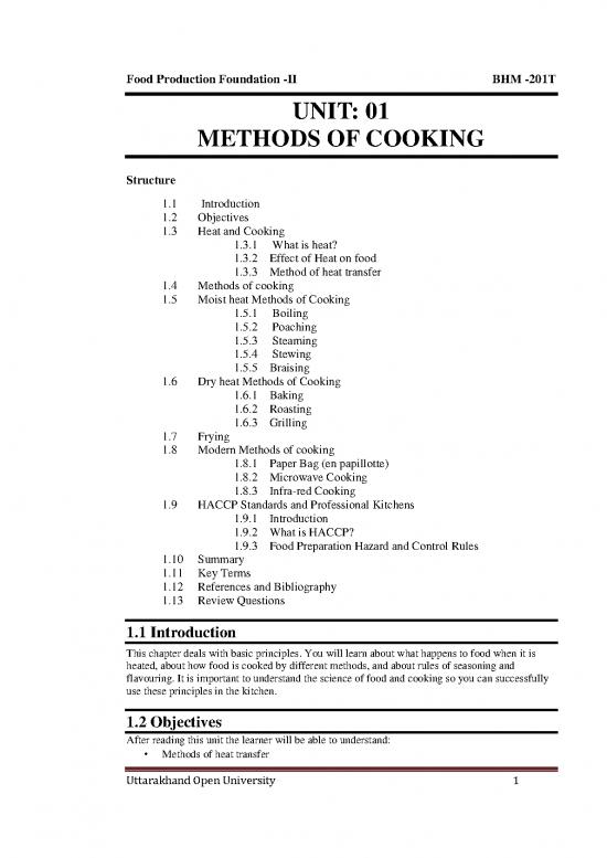 picture_Methods Of Cooking Pdf 87194 | Bhm 201t
