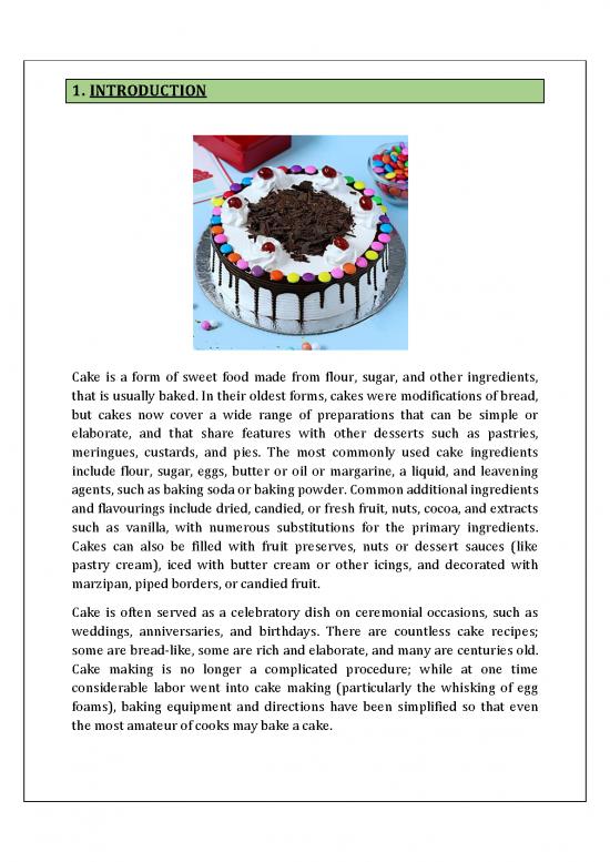 picture1_Oil Pdf 87850 | Cake Manufacturing Dpr By Niftem