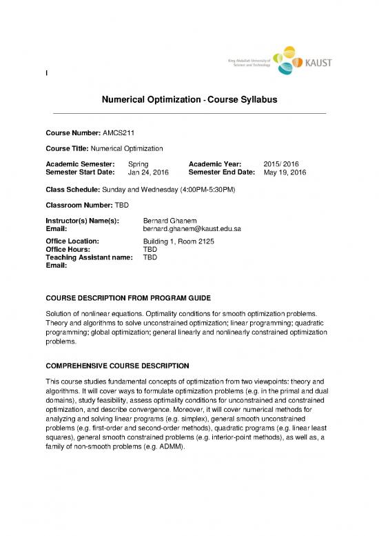 picture_Teaching Methods Pdf 86838 | Cemse Amcs211 Numerical Optimization Bernard Ghanem