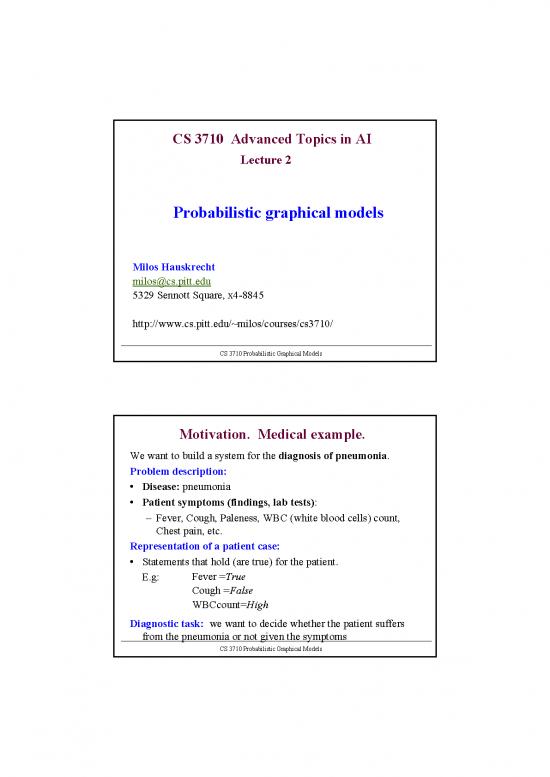 picture Probabilistic Graphical Models Pdf 88936 | Class2