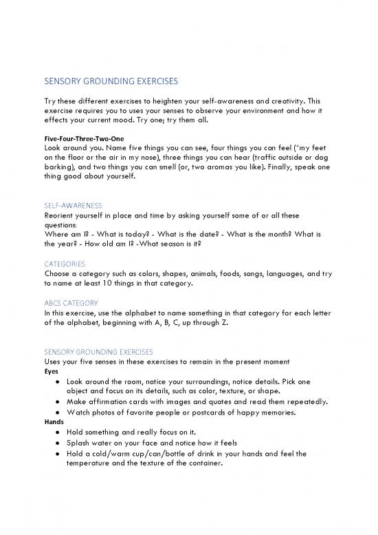 picture Grounding Exercises Pdf 86980 | Counseling Ctr 5321 Exercise