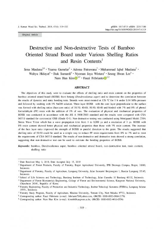picture1_Korean Pdf 88997 | Destructive And Non Destructive Tests Of Bamboo Oriented Strand Board Under Various Shelling Ratios And Resin Contents