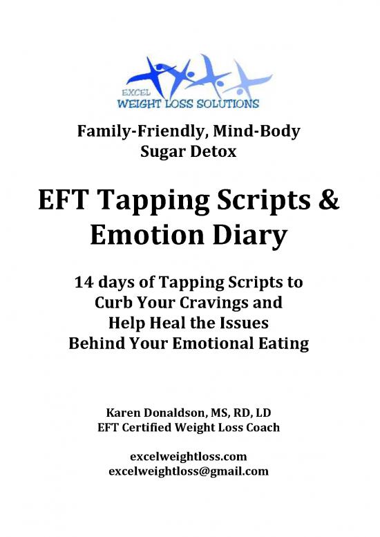 picture Eft Tapping Pdf 88564 | Detox Tapping Scripts And Emotion Diary 2018 1