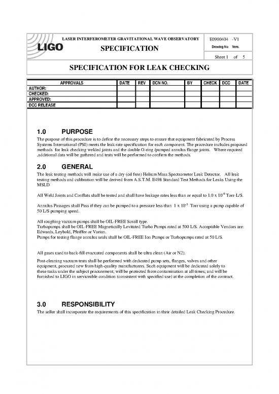 picture_Leak Testing Methods Pdf 87503 | E0900404 V1   Spec For Leak Testing
