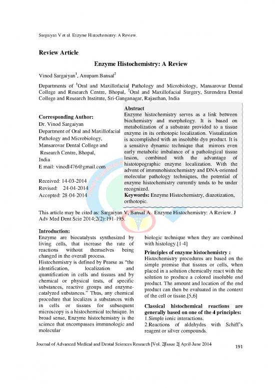 picture1_Histochemistry Pdf 88695 | Enzymehistochemistryareview