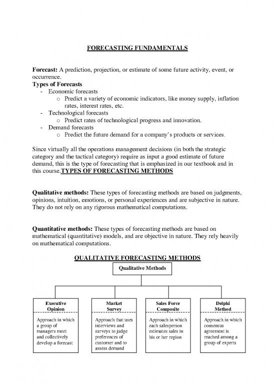 picture Quantitative Forecasting Methods Pdf 87798 | Forecasting