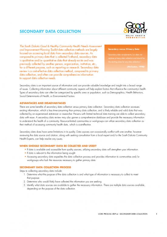 picture Methods Of Assessment Pdf 87629 | Ghcommunitytoolkit Step4 Secondarydatacollection