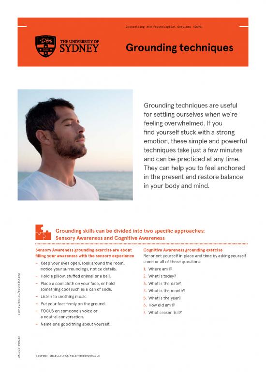 picture Grounding Skills Pdf 87135 | Grounding Techniques