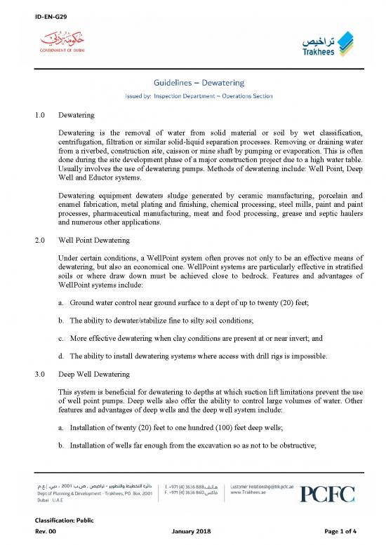 picture_Dewatering Methods Pdf 88142 | Guideline Id En G29, Dewatering, Re 00, Jan18