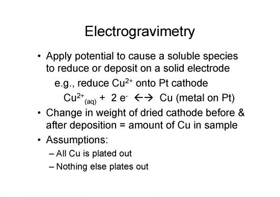 picture Electrogravimetry Pdf 88577 | Instrumental Lecture 25 Electrochem