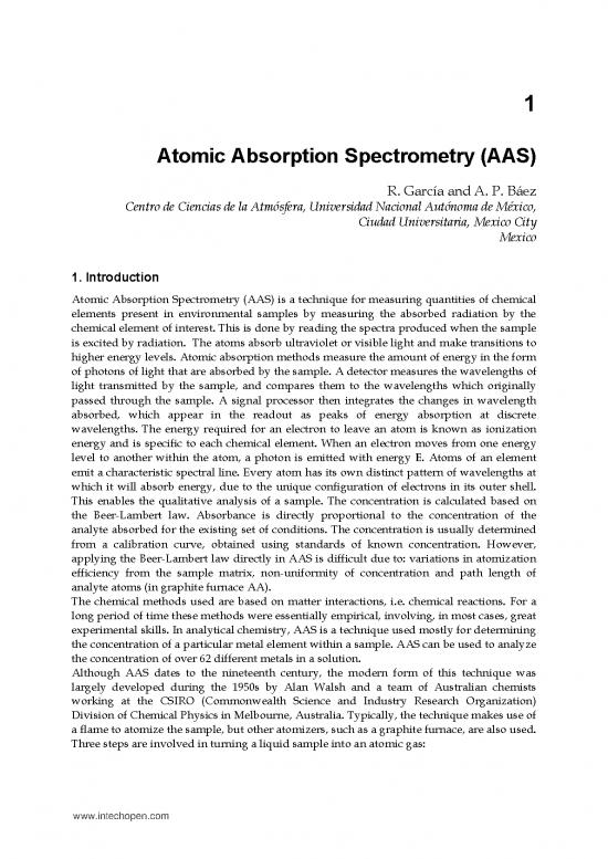 picture1_Measure Pdf Online 88367 | Intech Atomic Absorption Spectrometry Aas
