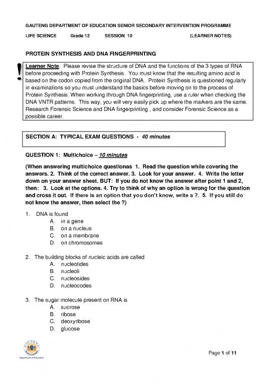 picture_Dna Fingerprinting Pdf 87418 | Ls Gr 12 Session 10protein Synt And Dna Fingerprinting