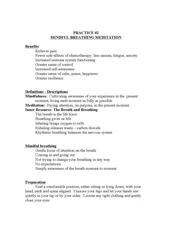 picture1_Mindfulness For Anxiety Pdf 88089 | Mindful Breathing Meditation