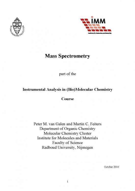 picture Mass Spectrometry Pdf 87058 | Ms Lecture Notes 161003 Mcf