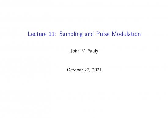 picture Pulse Modulation Pdf 89208 | Notes11