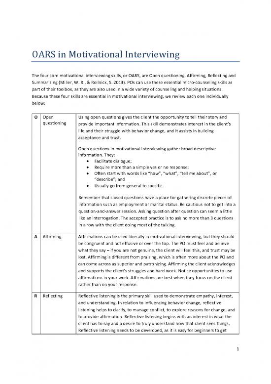 picture_Oars Motivational Interviewing Pdf 88671 | Oars In Motivational Interviewing