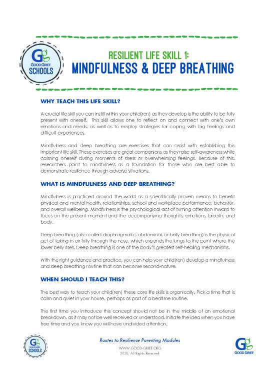 picture1_Deep Breathing Exercises Pdf 87628 | Parent Modfule 1 Mindfulness And Deep Breathing